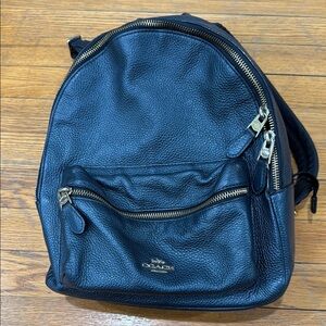 Coach blue Leather Backpack